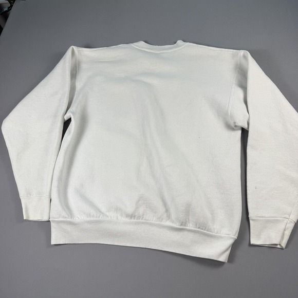 Vintage Oneita Sweatshirt Mens XL White Florida Graphic Crewneck Made USA 90s - Picture 8 of 10